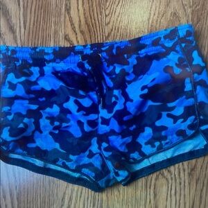 Blue Camo Kids Swim Trunks